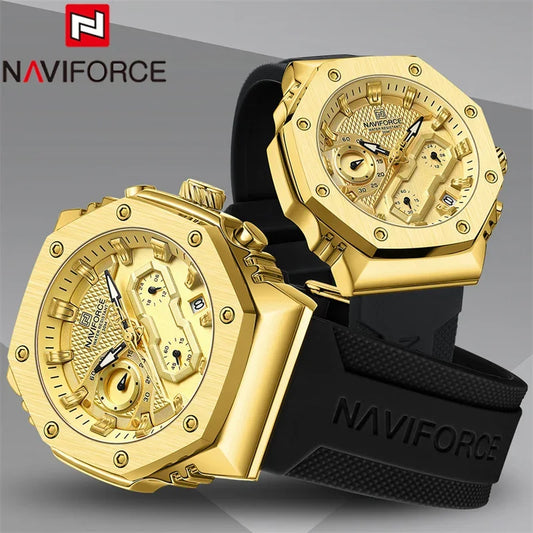 NAVIFORCE Original Men Watch Quartz Top Brand Luxury Digital Male Clock Military Business Sport Women Lady Lover Wristwatch 8035