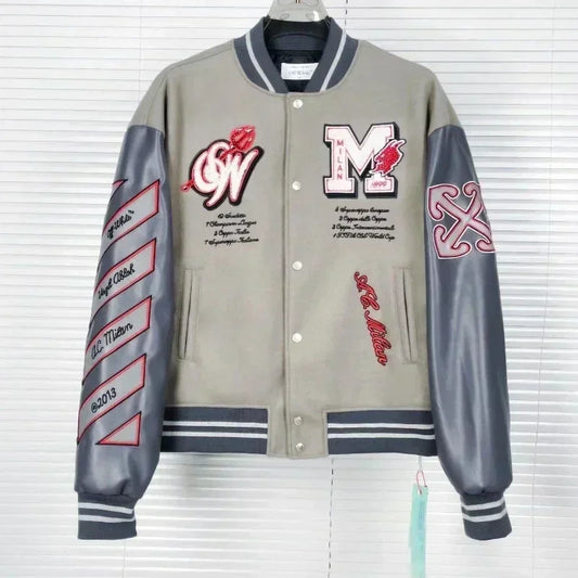 2024 American retro jacket Y2K high street hip-hop style letter embroidered baseball uniform loose oversized personalized jacket