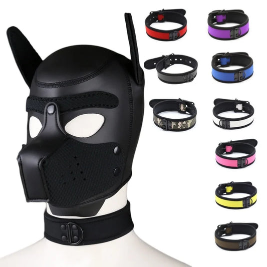 Exotic Accessories Dog Slave Bondage Neoprene Necklace Fetish Puppy Play Collar Punk Harness Flirting Sexy Products For Couples