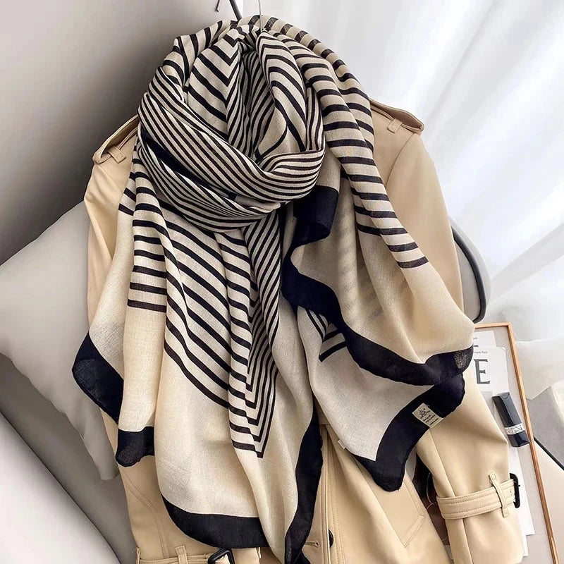 Scarf Women Luxury Brand Winter Cotton Hijab Head Scarves Bandana Female Foulard Pashmina Cheveux Bufanda Shawls and Wraps