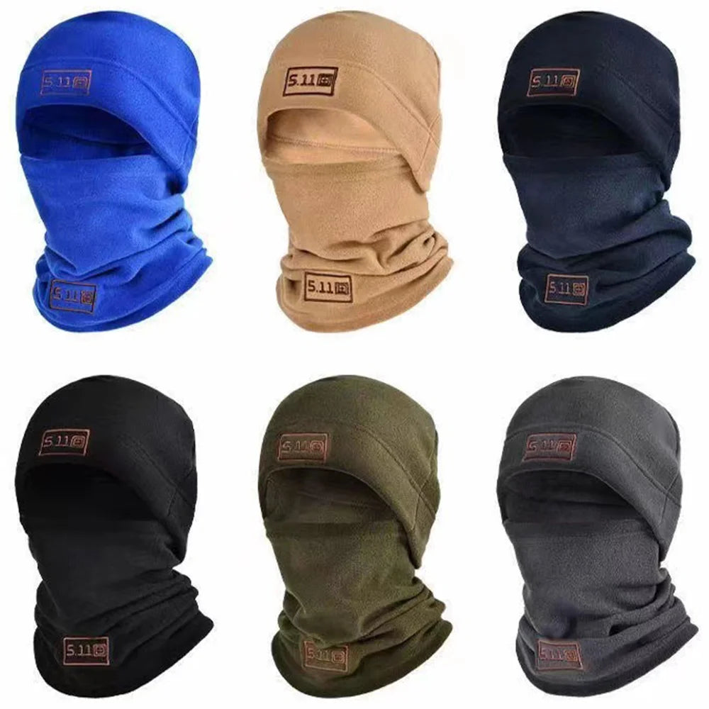 Balaclavas Winter Anti-cold Hat Polar Fleece Thicken Warmth Cap For Men Women Headgear Cycling Windproof Hat&Scarf Warm Muffler