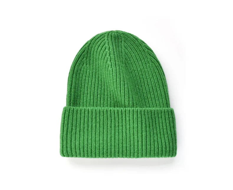 Solide Wollmütze Damen Herren Herbst Winter dicke warme gestrickte Wollmütze für Teenager Männer Beanie Weihnachtsgeschenke