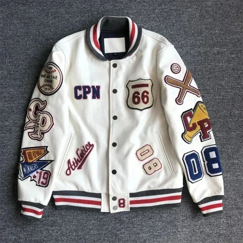 2024 American retro jacket Y2K high street hip-hop style letter embroidered baseball uniform loose oversized personalized jacket