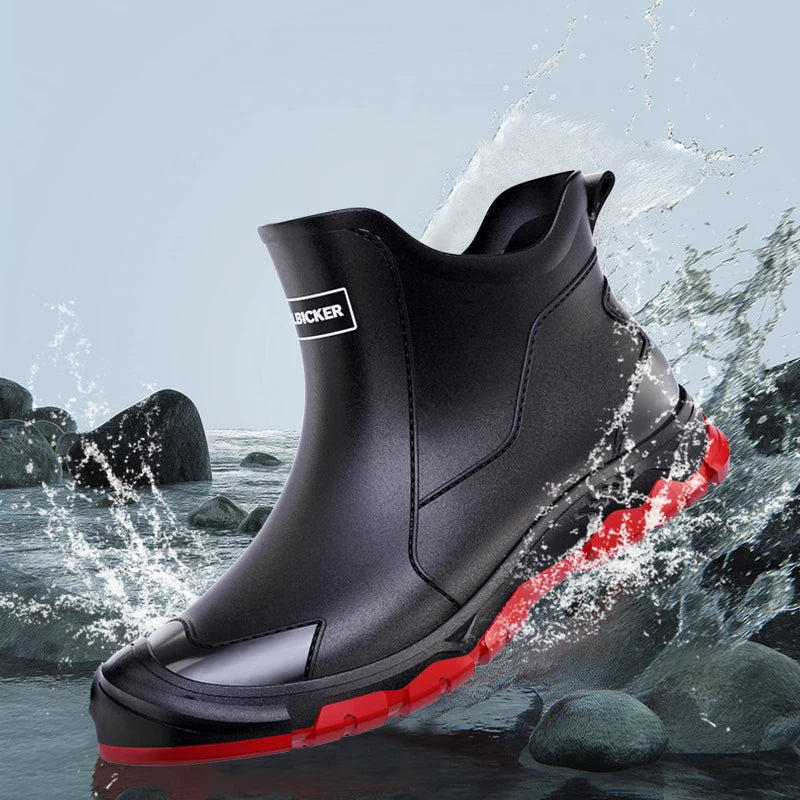 Neue rutschfeste leichte Outdoor-Schuhe Herren Regenstiefel wasserdichte Gummi-Angelschuhe Langlebige wasserdichte Gummi-Angelschuhe 39-45