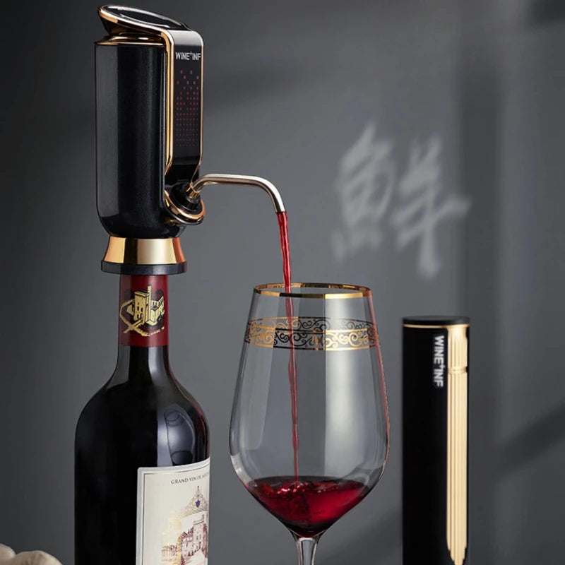 Electric Wine Aerator, Luxury EuropeanStyle Wine Decanter Set for Home Use, Automatic Wine Dispenser, Elegant Pouring Device