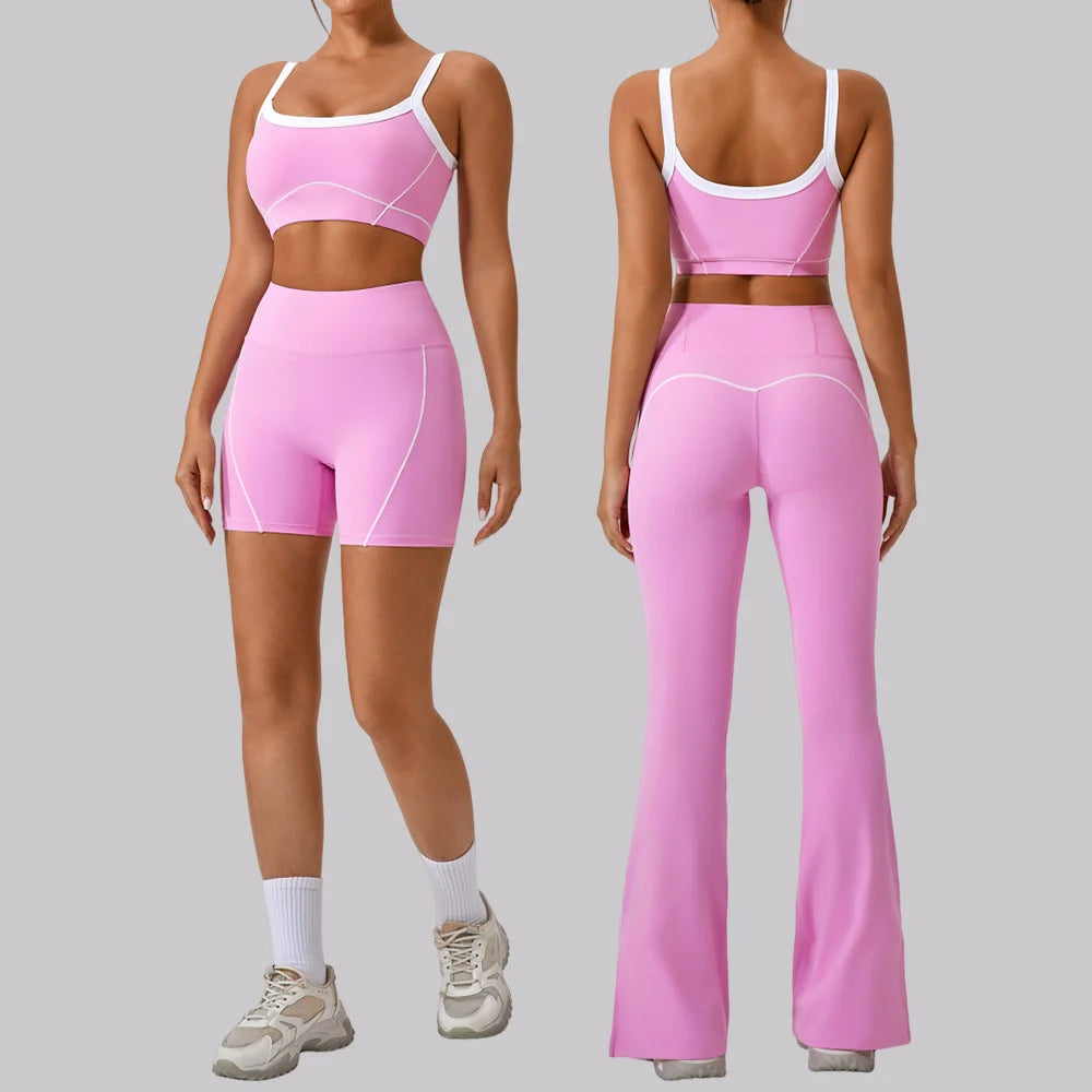 Womens 2 Piece Workout Running Sets,Hot Shot Skort Set Y2K Cropped Tank Top and Pants Outfits Sweatsuits