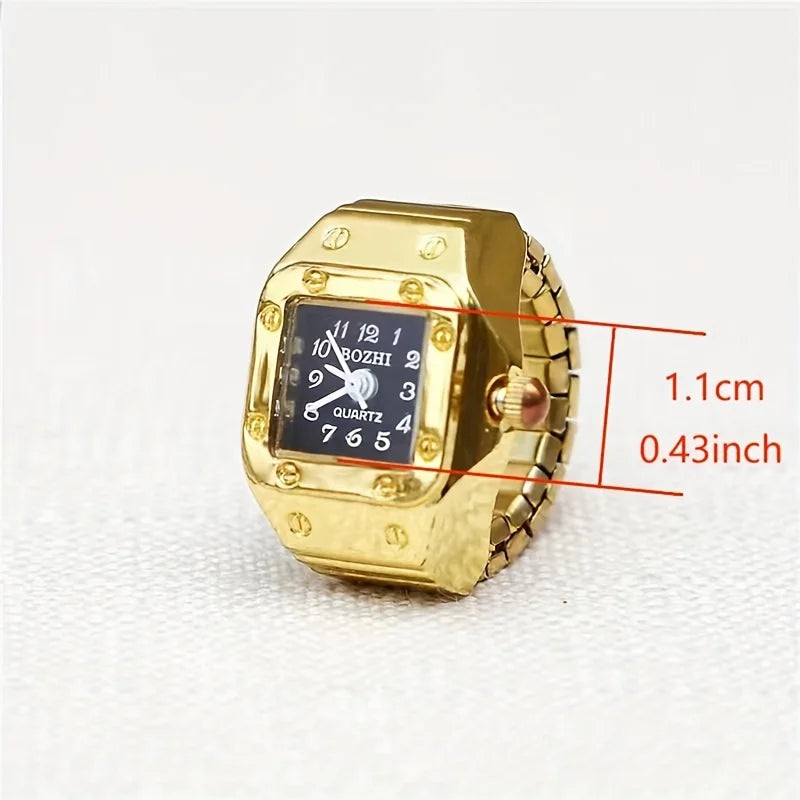 1PC Finger Watch Men's and Women's Quartz Watch Mini niche Finger Watch Can Watch Time True Watch Ring Watch Trend