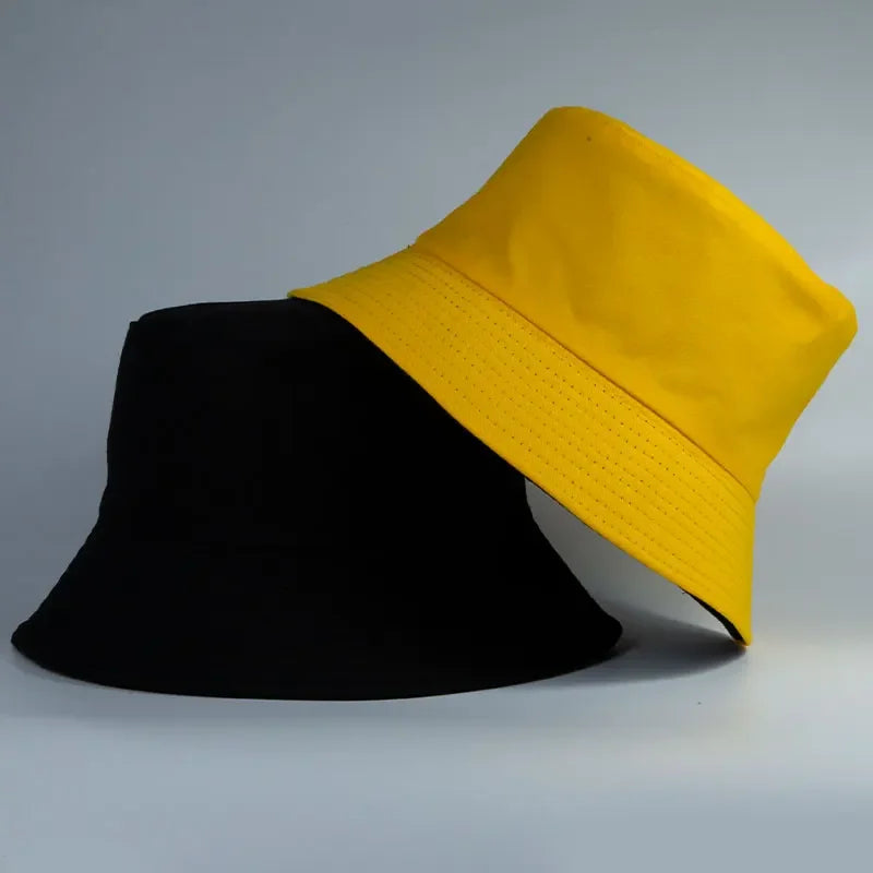 Unisexe Reversible Bucket Hats Mann Frauen Baumwolle Fisherman Cap Mädchen Jungen Täglichen Urlaub Chapeau Bob Casquette Gorras