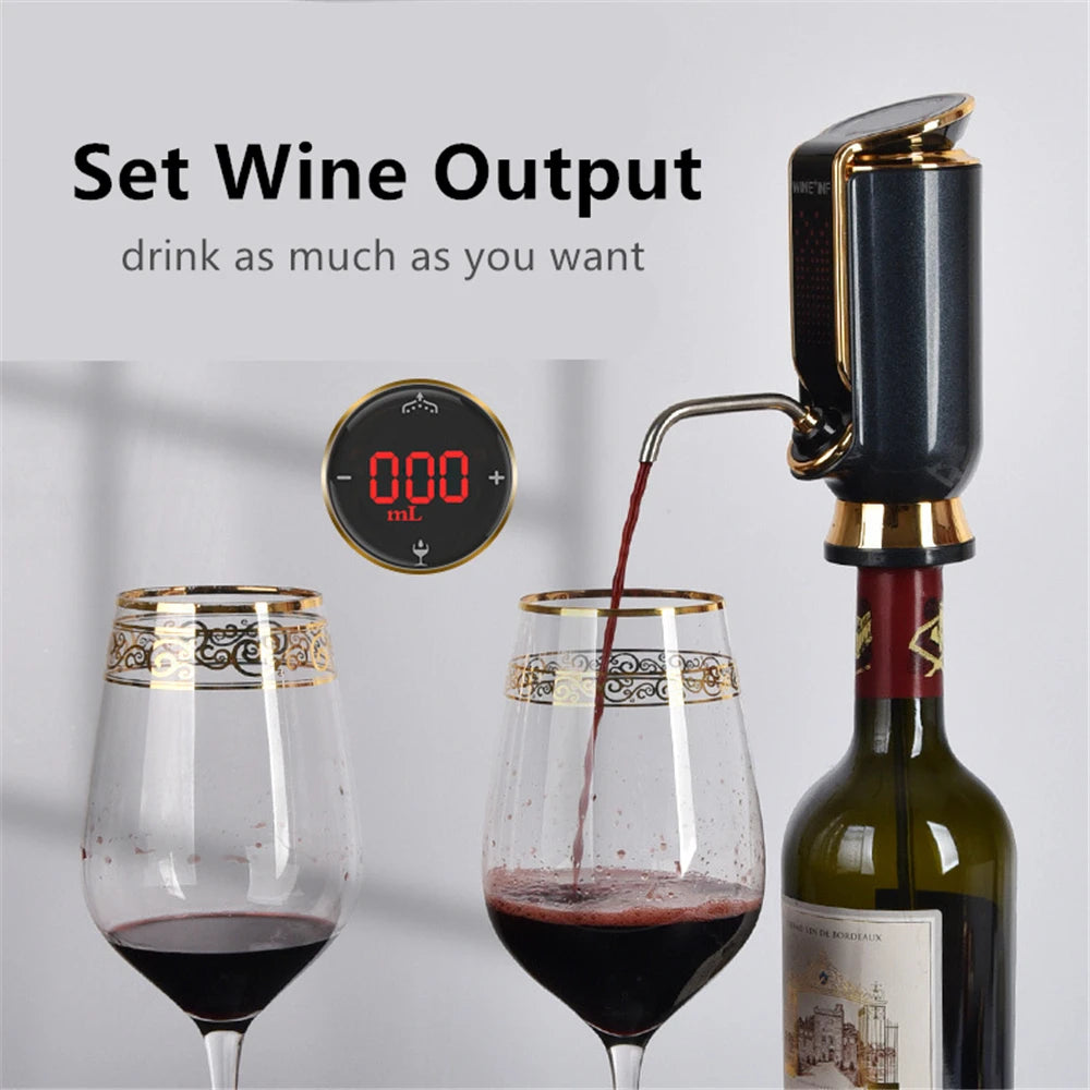 Automatic Wine Decanter Electric Wine Decanter Fresh-keeping 10 Days Quick Wine Aerator Adjustable Wine Dispenser USB Charging