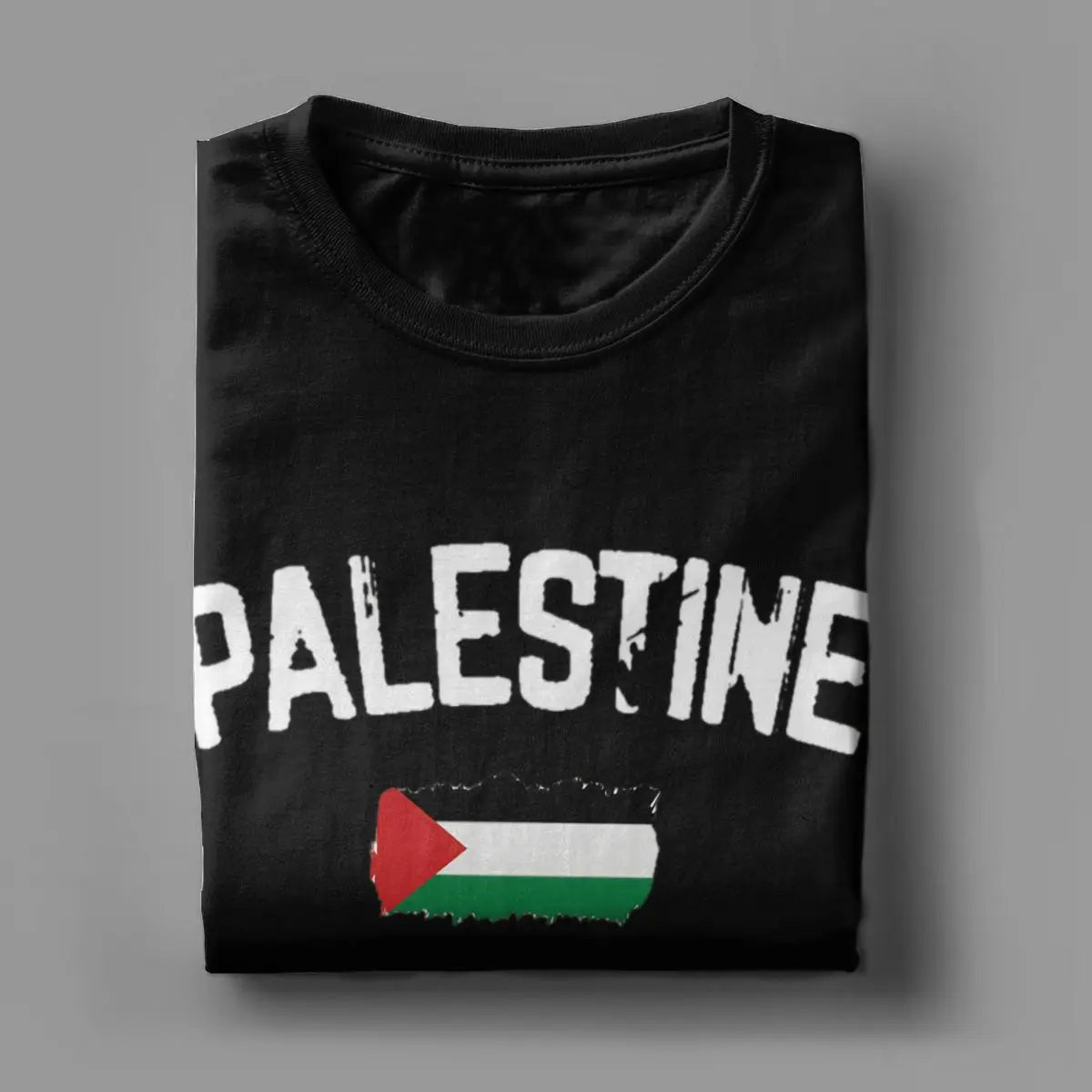 Palestine Flag T-Shirts for Men Novelty Cotton Tee Shirt Crewneck Short Sleeve T Shirt Unique Clothes