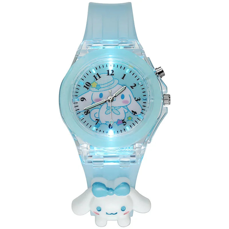 3D Mickey Children Watches Girls Color Light Source Silicone Minnie Kids Watch Ladies Quartz Clock Gifts Relogio Feminino