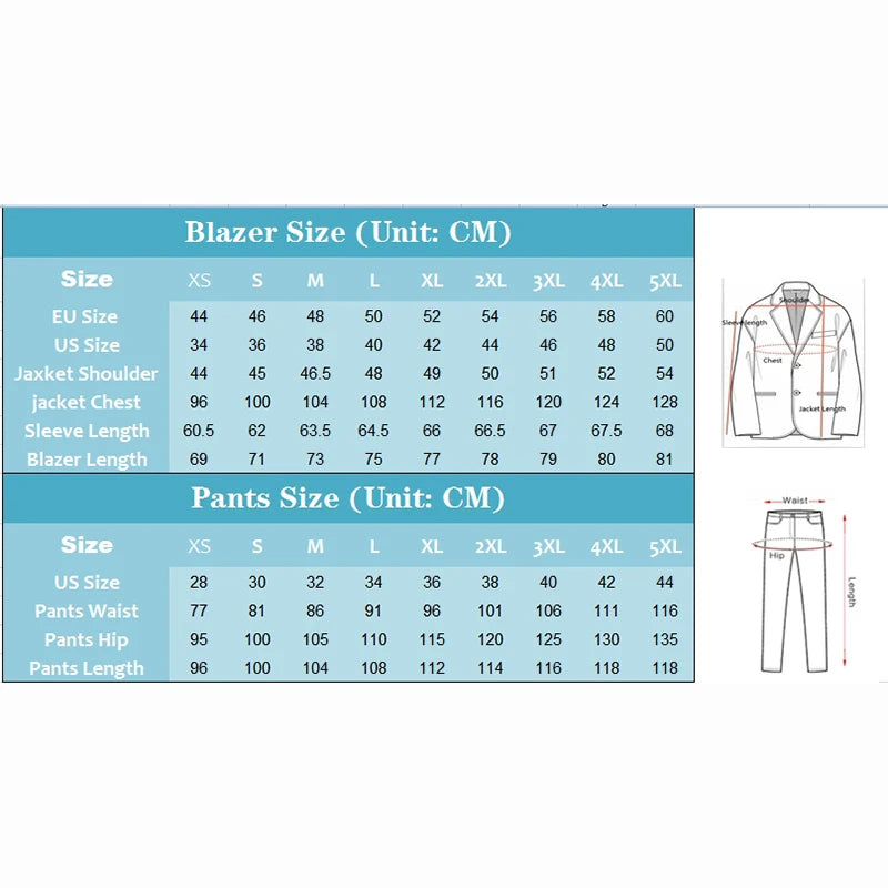 Men's Suits Blazer Pants for Men 2024 Jacket Italian Design Notched Lapel Party Wedding Slim Fit Costume Homme 2 Piece Clothing