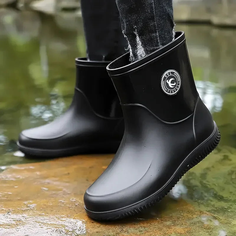 Waterproof Rubber Rain Fishing Shoes Men Rain Boots Washing Outdoor Non-slip Durable Rain Shoes for Men зимние сапоги мужские