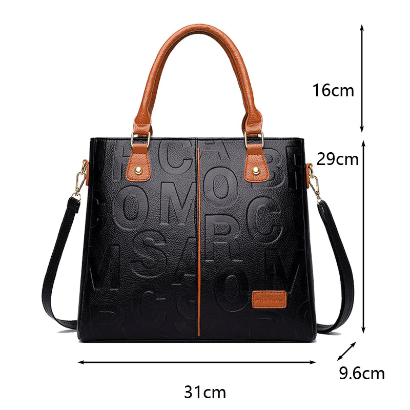 PU Leather Casual Crossbody Bags for Women Ladies Luxury Designer Tote Handbag Female Large Capacity Travel Shoulder Bag Sac