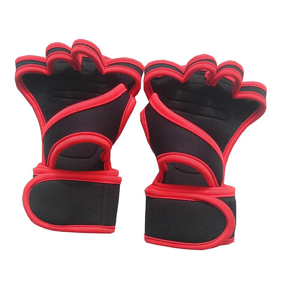 Sports Weight Lifting Workout Gloves ，with Built-in Wrist Wraps Full Palm Protection，Grip Great for Gym Pull Ups Cross Training