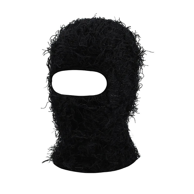 Balaclava Distressed Knitted Full Face Ski Mask for Men Women Beanies Hats Skullies Camouflage Winter Warm Bonnet Windproof Hats