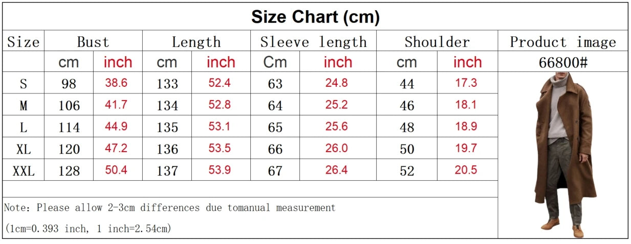 S-2XL Heavyweight Thickened Trench Coat Streetwear Fashion X-long Man Coats Outdoor Travel Clothes With Epaulets For Winter