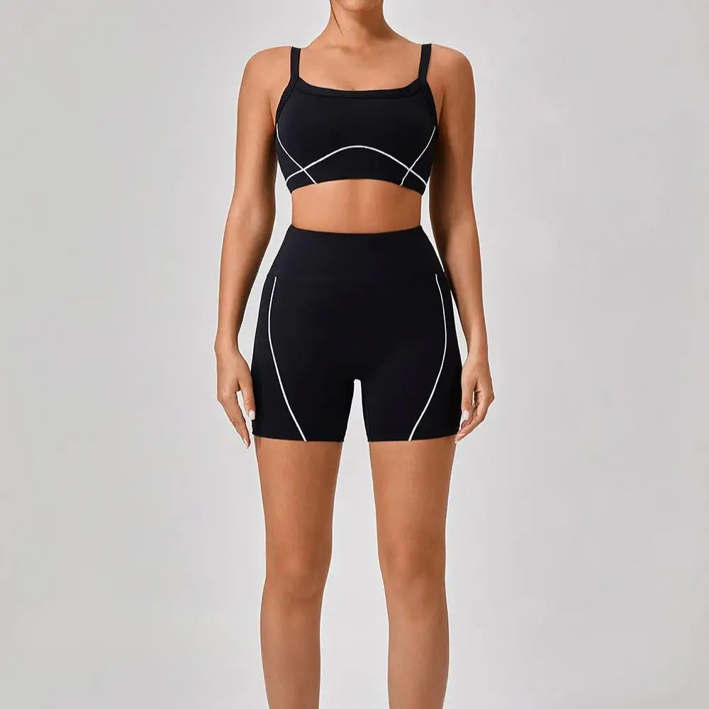 Womens 2 Piece Workout Running Sets,Hot Shot Skort Set Y2K Cropped Tank Top and Pants Outfits Sweatsuits