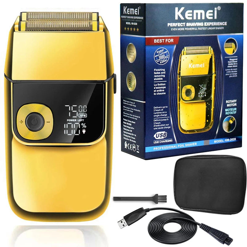 Kemei Professional Hair Trimmer For Men Electric Shaver Beard & Hair Clipper Rechargeable Haircut Machine For Barber Salon Home