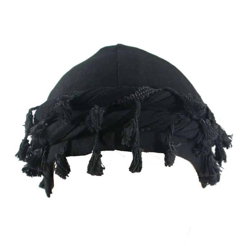 Turban For Men, Vintage Twist Head Wraps Durag With Tassel, Hair Wrap