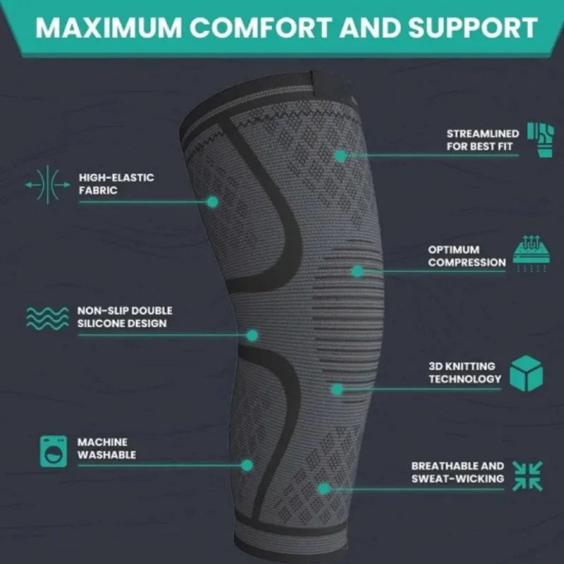 1PCS Fitness Running Cycling Knee Support Braces Elastic Nylon Sport Compression Knee Pad Sleeve for Basketball Volleyball