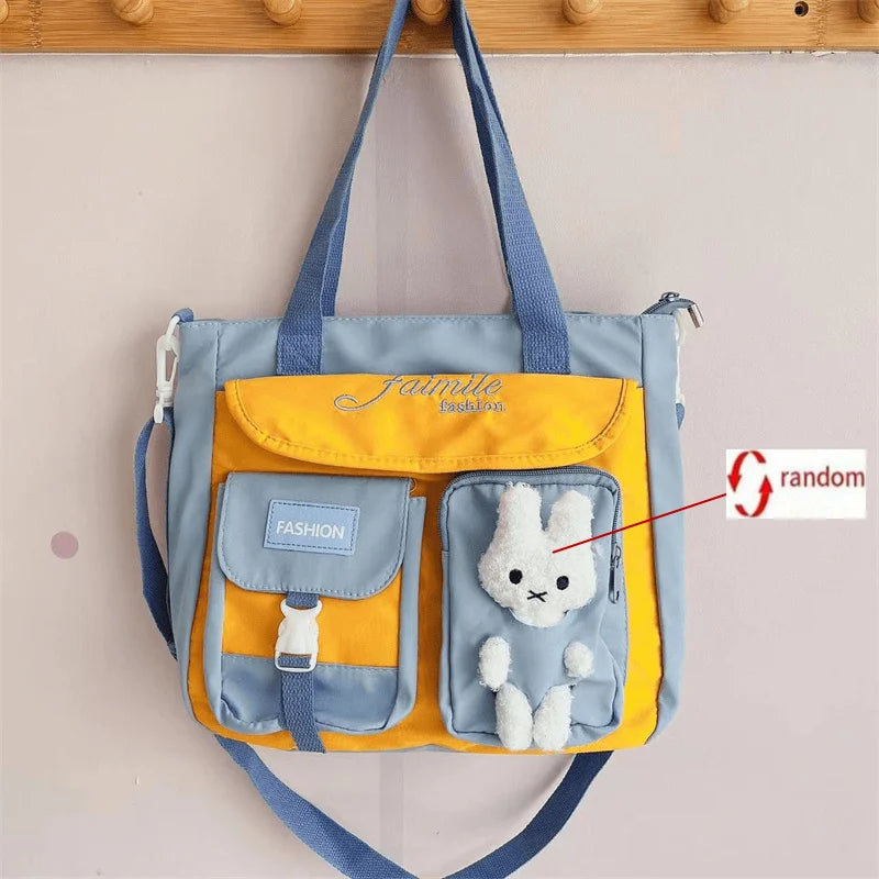 Waterproof Oxford Cloth Handbag Shoulder Bag Teen Girls Cartoon School Bags Women's Crossbody Bags