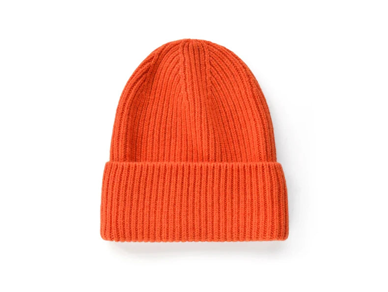 Solide Wollmütze Damen Herren Herbst Winter dicke warme gestrickte Wollmütze für Teenager Männer Beanie Weihnachtsgeschenke