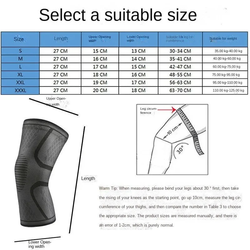 1PCS Fitness Running Cycling Knee Support Braces Elastic Nylon Sport Compression Knee Pad Sleeve for Basketball Volleyball