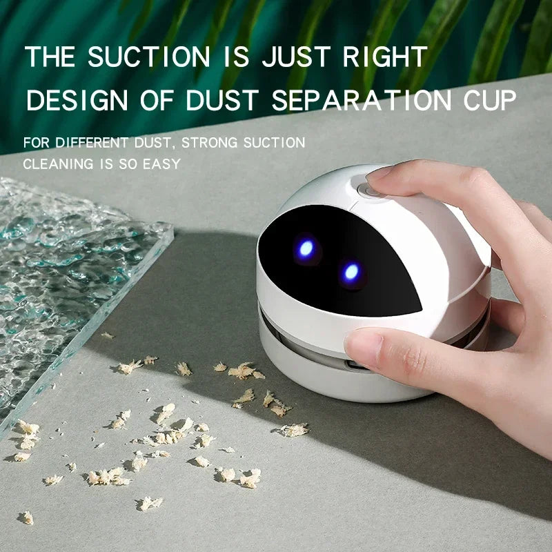 Desk Dust Vacuum With Clean Brush For Home Office Table Sweeper Desktop Cleaner Mini Vacuum Cleaner Desktop Cleaner USB Charging