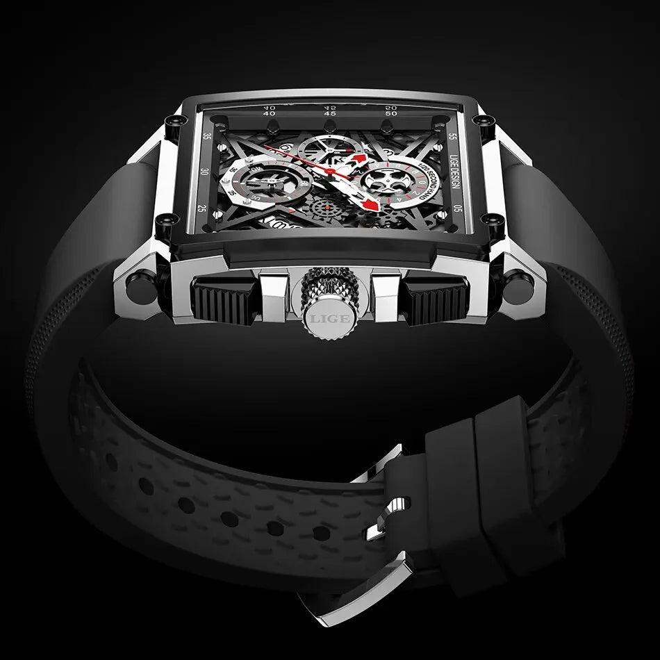 LIGE Men Watch Top Brand Luxury Waterproof Quartz Watches For Men Sport Chronograph Wristwatch Men Clock Relogio Masculino