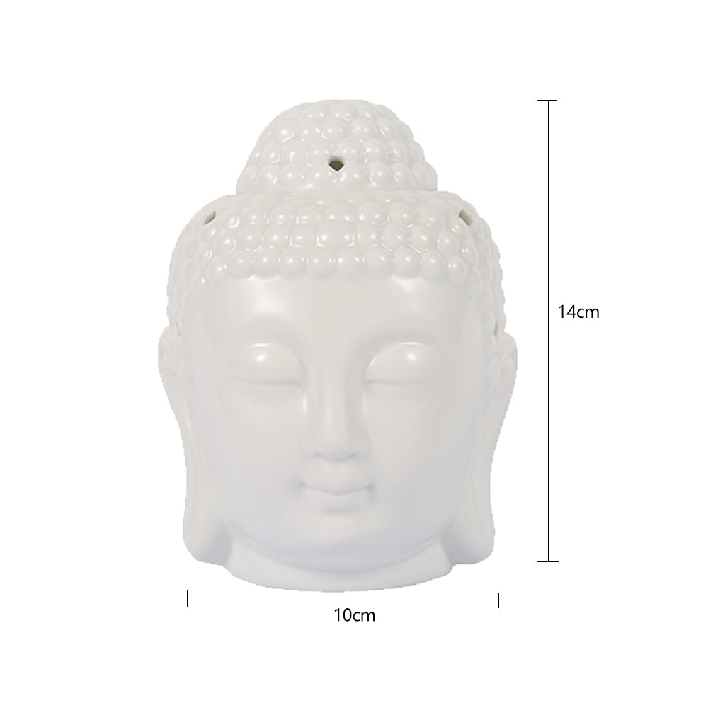 Buddha Head Essential Oil Burner Wax Melt Burners Aromatherapy Furnace Ceramic Oil Diffuser Tealight Candle Holders Ornament