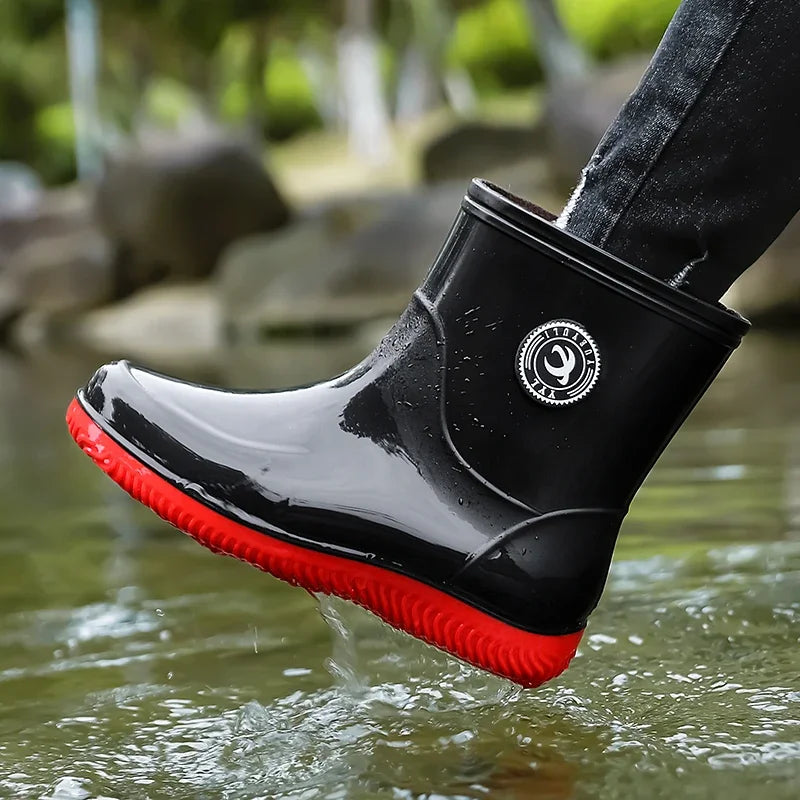 Waterproof Rubber Rain Fishing Shoes Men Rain Boots Washing Outdoor Non-slip Durable Rain Shoes for Men зимние сапоги мужские