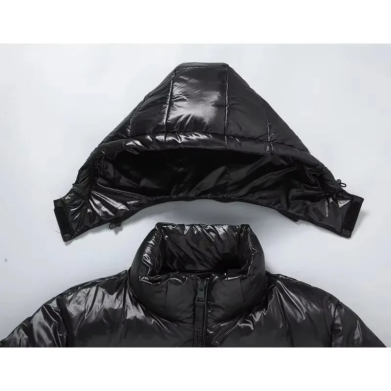 Brand New Men Winter Hooded Down Jacket Fashion Warm Heating Waterproof Duck Down Padded Parka Male Windproof Outwear