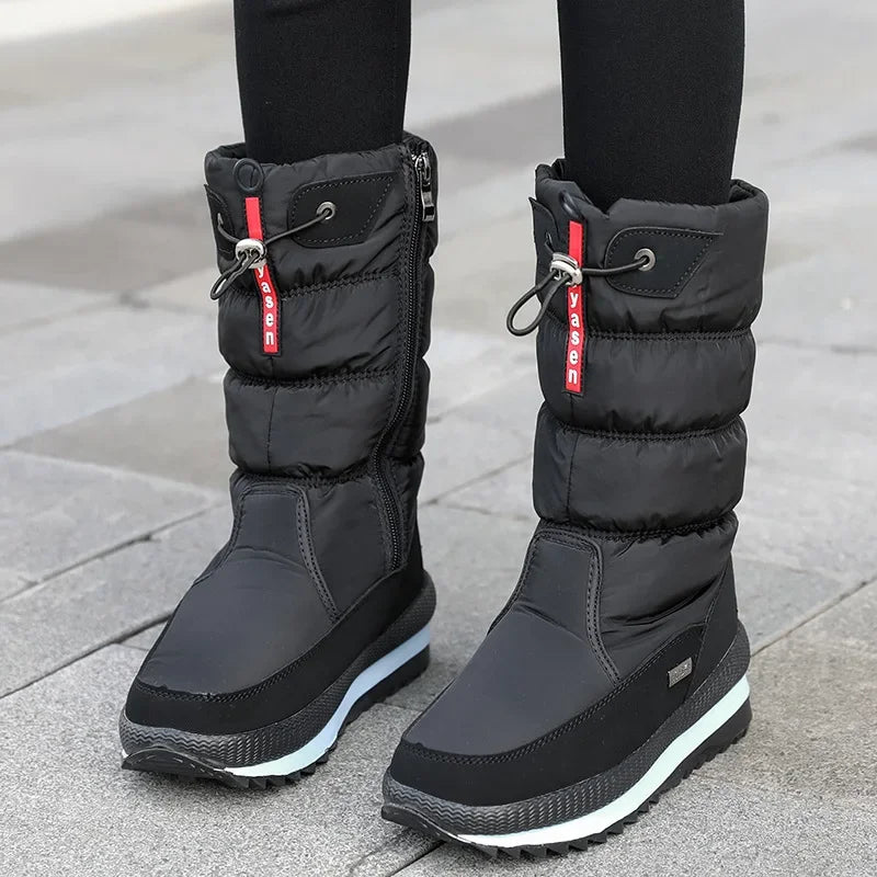 Women Snow Boots Platform Winter Boots Thick Plush Waterproof Non-slip Boots Fashion Women Winter Shoes Warm Fur Botas mujer