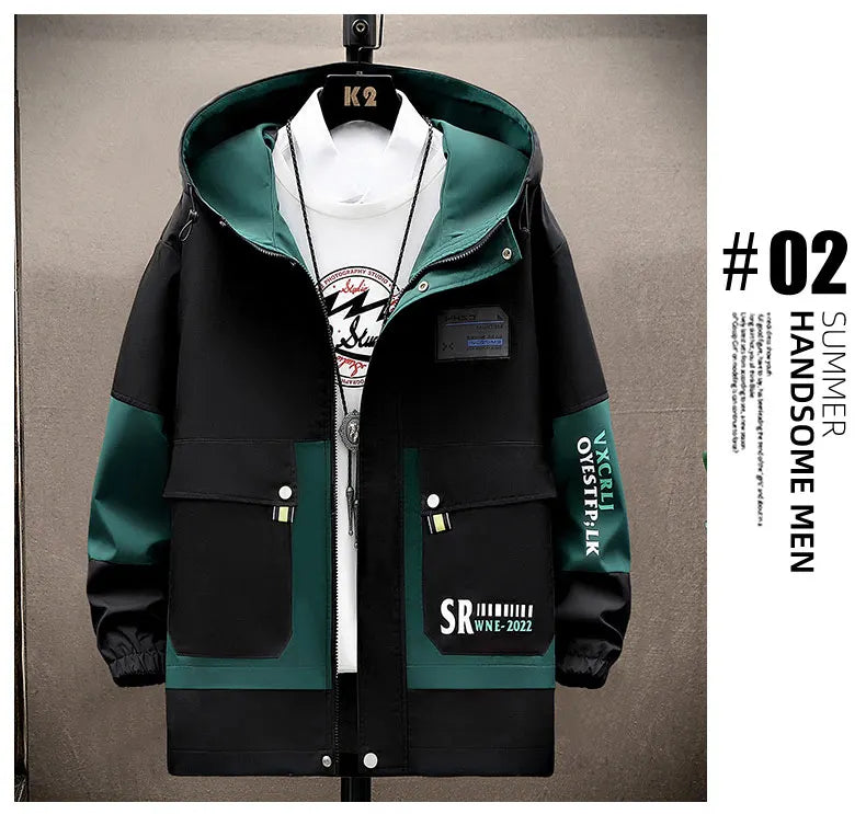 2024 Spring new arrival fashion coat male high quality casual jacket men,autumn men's casual hooded jackets,size M-4XL