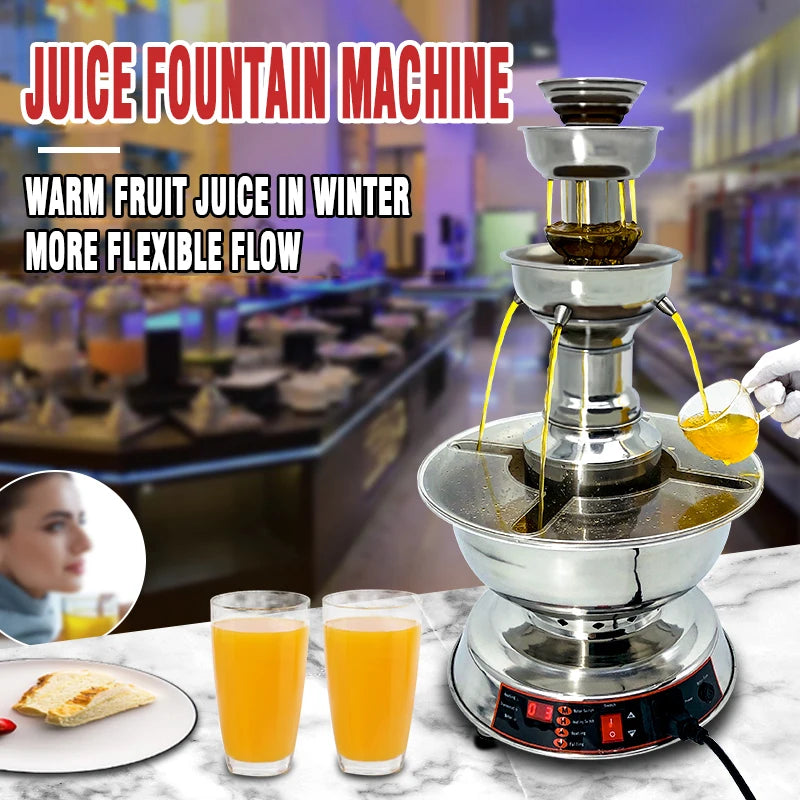 Electric Red Wine Fountain Machine Dispenser Quick Sobering Wine Decanter Pourer For Kitchen Party 3 Tier Juice Waterfall