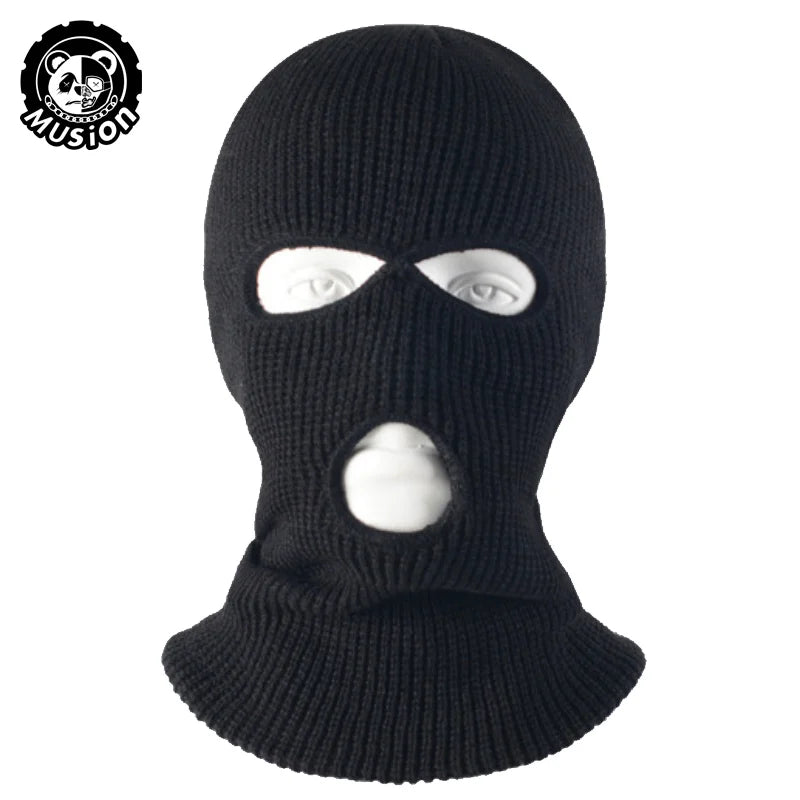 Musion 3 Holes Robber Mask Balaclava Dust Proof Ninja Mask Elastic Cycling Mask Motorcycle Balaclava Penutup Muka Toping Muka