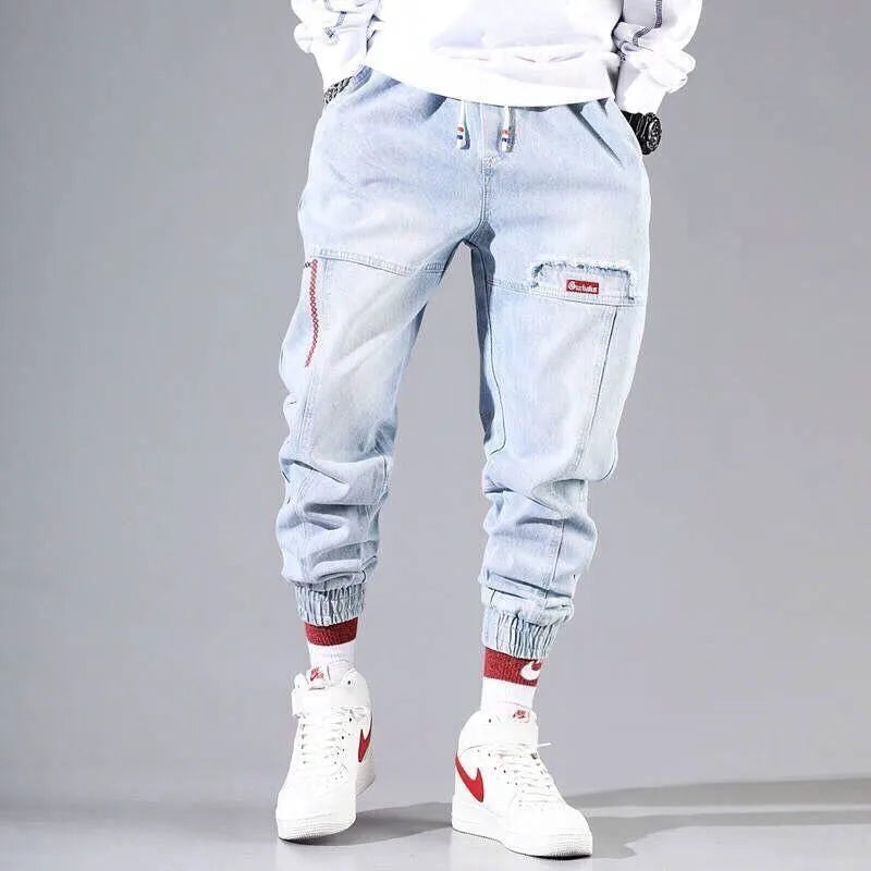 New Streetwear Hip Hop Cargo Pants Men's Jeans Elastic Harun Joggers In Autumn and Spring Men ClothIng