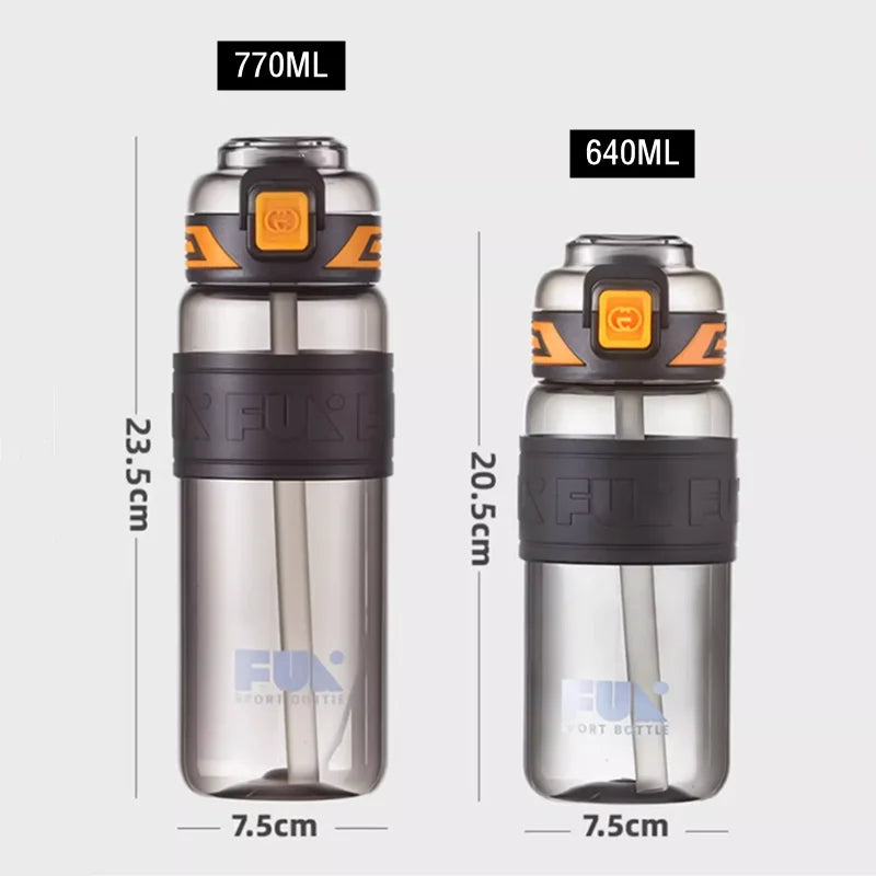 640ml/770ml High Quality Tritan Material Water Bottle Portable Durable Gym Fitness Outdoor Sport Cycling Drinking Bottle