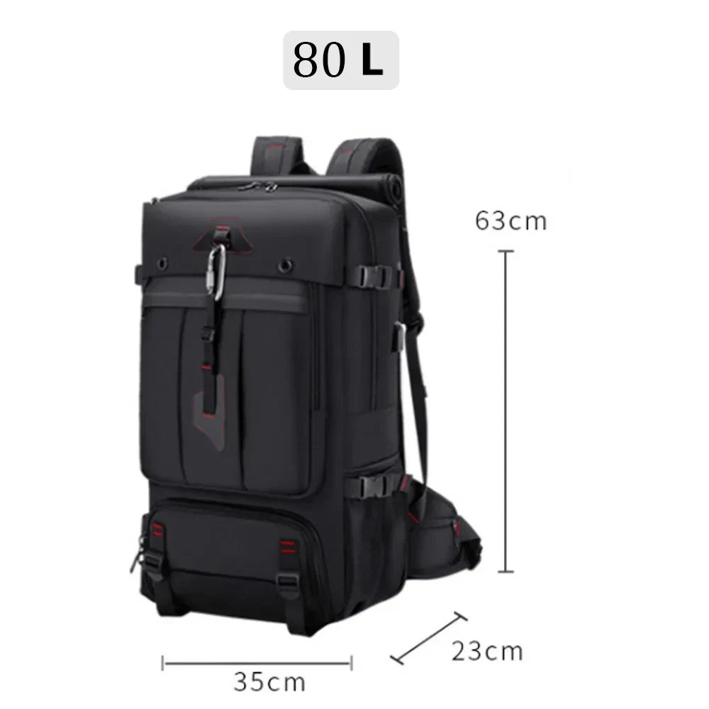 Men 35/50/60/80L Travel Backpack Laptop Business Dual Use Backpack Expandable USB Port Bag Large Capacity Waterproof Backpack