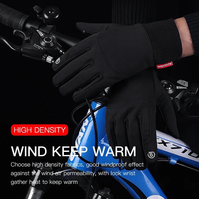 Cycling Gloves Black Women Autumn Winter Warm Touchscreen Nonslip Gloves Motorcycle Gloves Men Outdoor Sports Running