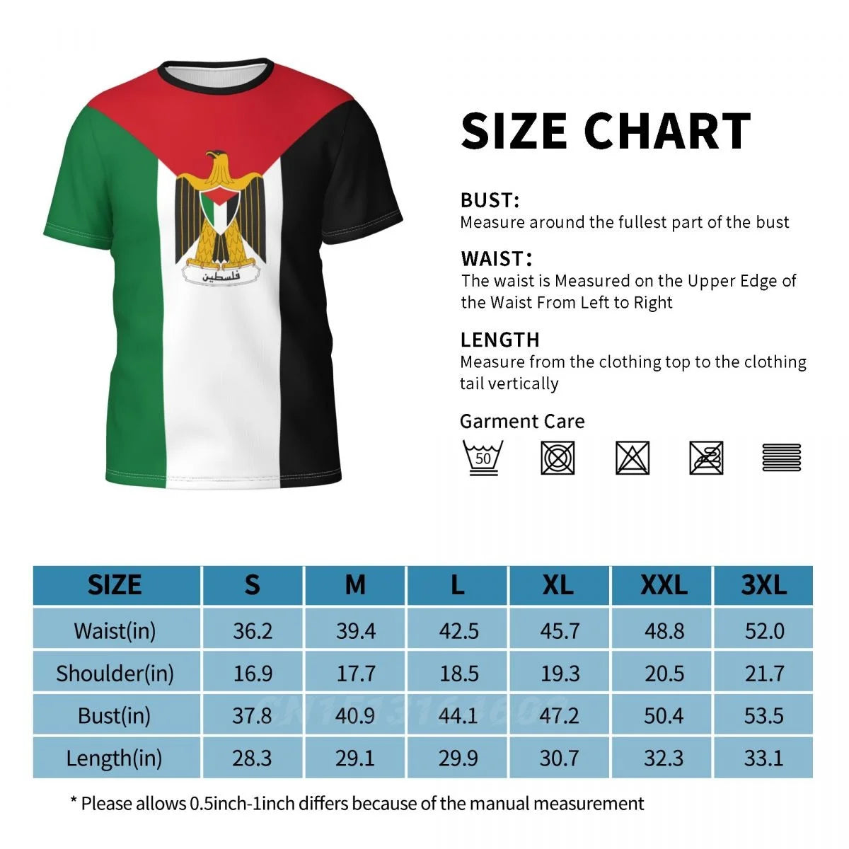 Top Print Palestine Flag 3D T-shirts Clothes T shirt Men Women Tees Tops For Gift US Size