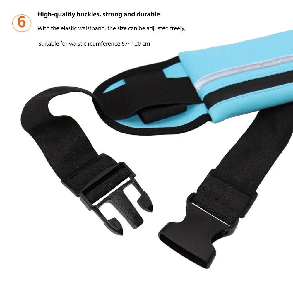 Portable Running Bag Nylon Waist Phone Bag Men Women Waterproof Gym Fitness Bag Hold Water Cycling Phone Case Outdoor Sport Belt