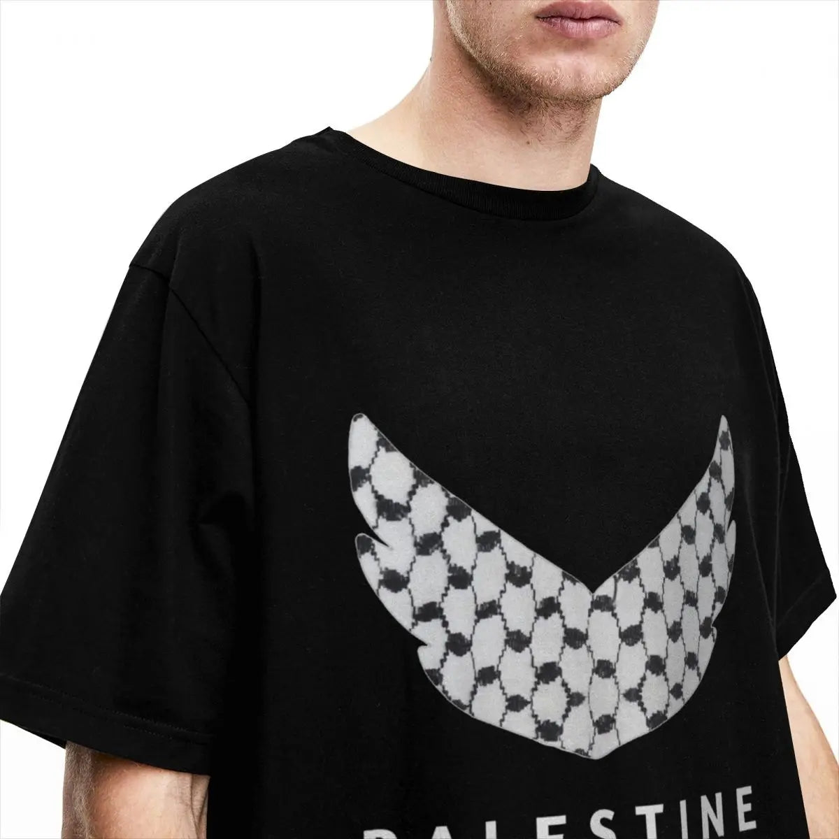 Palestine T-Shirt Beach Palestinian flag and keffiyeh Basic T-Shirts Cotton Popular Tee Shirt Men Short Sleeve Casual Clothes