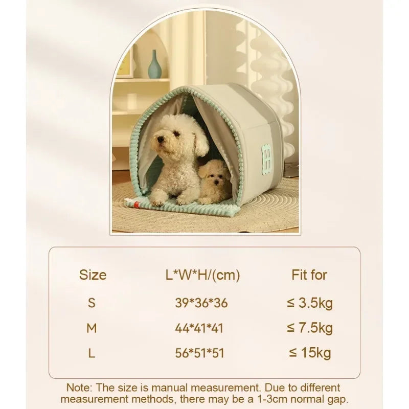 Dog Bed Cozy Cave Washable Cat Tent House with Soft Cushion Warm Funny for Small Medium Baby Pet Accessories Beds and Furniture