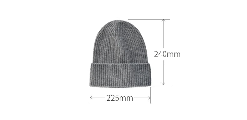 Solide Wollmütze Damen Herren Herbst Winter dicke warme gestrickte Wollmütze für Teenager Männer Beanie Weihnachtsgeschenke