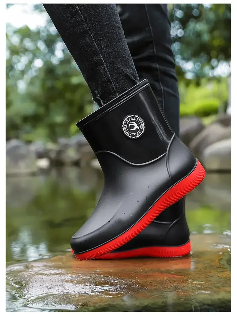 Waterproof Rubber Rain Fishing Shoes Men Rain Boots Washing Outdoor Non-slip Durable Rain Shoes for Men зимние сапоги мужские