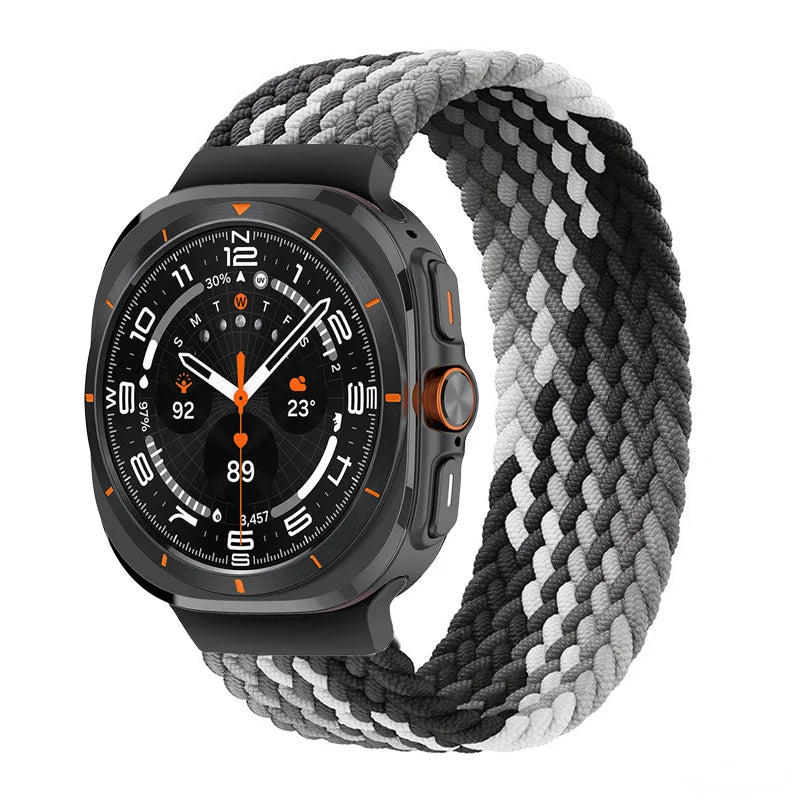 for Samsung Galaxy watch Ultra Strap 47mm Accessories Sport Nylon loop Braided belt correa bracelet Galaxy watch 7 Ultra band