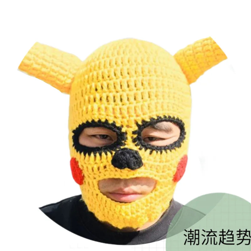 Hot Funny Sand Carved Handmade Pickup Hood Cute Cartoon Men'S And Women'S Edition Knit Headsets Autumn/Winter Halloween Gift