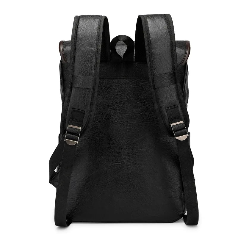 New Backpack Men's Trendy Retro Bag Business Computer Bag Travel Weekend Large Capacity Waterproof and Durable Leather Backpack